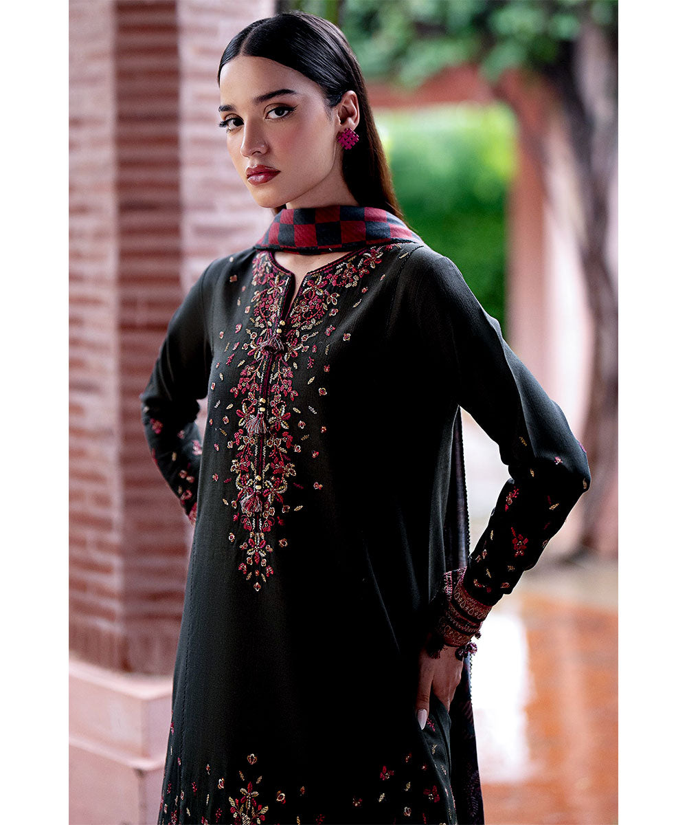 JAZMIN 3PC Dhanak Embroidered Shirt With Printed Dupatta-678